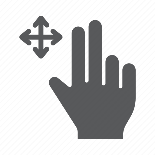 Drag, finger, gesture, hand, touch, two icon - Download on Iconfinder