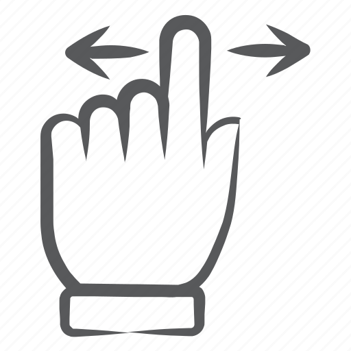 Finger pointer, finger swipe, hand gesture, left right swipe, spread, touch gesture icon - Download on Iconfinder