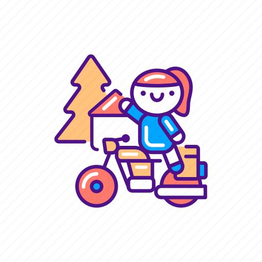 Bike, cute, girl, kawaii, tourism icon - Download on Iconfinder