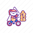 bike, cute, girl, kawaii, tourism
