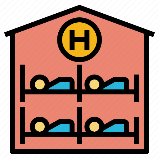 Hostel, accommodation, lodging, residence, dormitory, hotel icon - Download on Iconfinder