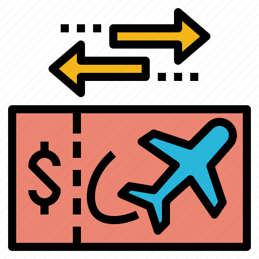 Return, ticket, flight, travel, boarding, pass icon - Download on Iconfinder