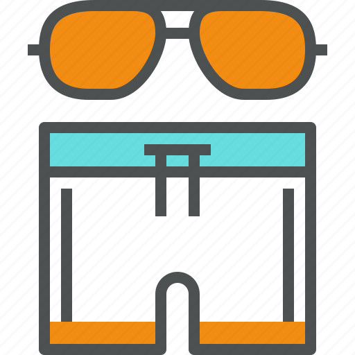 Accessories, beach, hot, shorts, summer, sunglasses, swimsuit icon - Download on Iconfinder