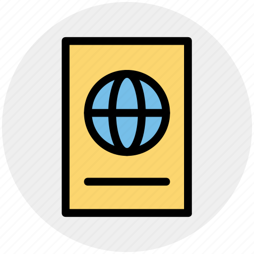 Document, globe, identification, passport, visa icon - Download on Iconfinder