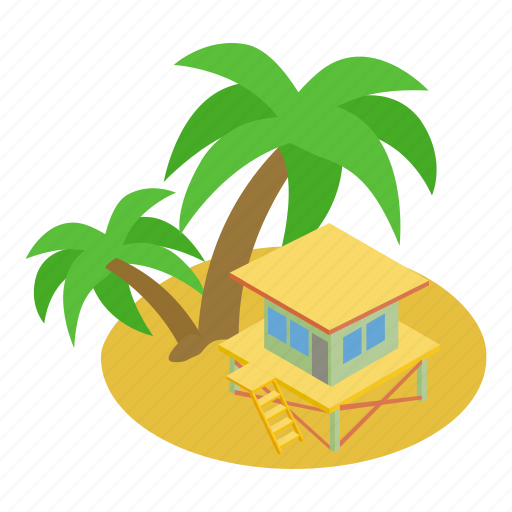 Isometric, lifeguardstation, object, sign icon - Download on Iconfinder