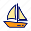sail, boat, ship, sea, transport, toy 