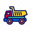 truck, vehicle, toy, heavy, industry