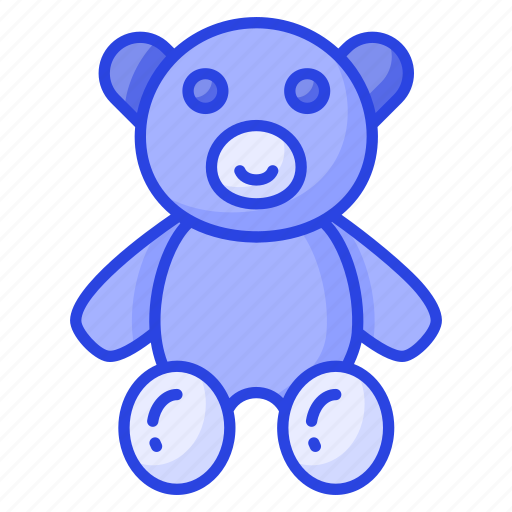 Teddy, bear, childhood, toy, plaything, carton, stuffed icon - Download on Iconfinder