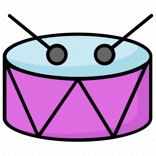 Drum, sticks, drumbeat, percussion, music, instrument, rattles icon - Download on Iconfinder