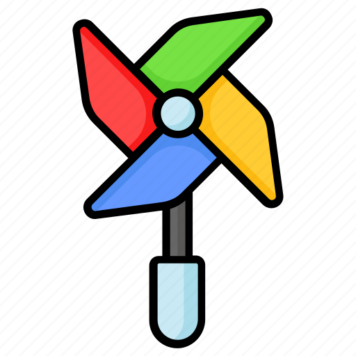 Pinwheel, plaything, craft, origami, spinning, toy, fan icon - Download on Iconfinder