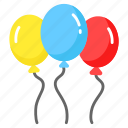 balloons, helium, bunch, celebration, birthday, party, decorative