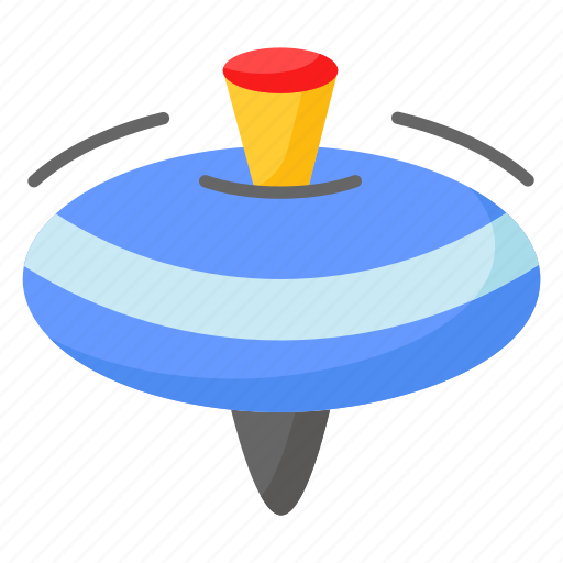 Spinning, top, humming, toy, plaything, whirligig, teetotum icon - Download on Iconfinder