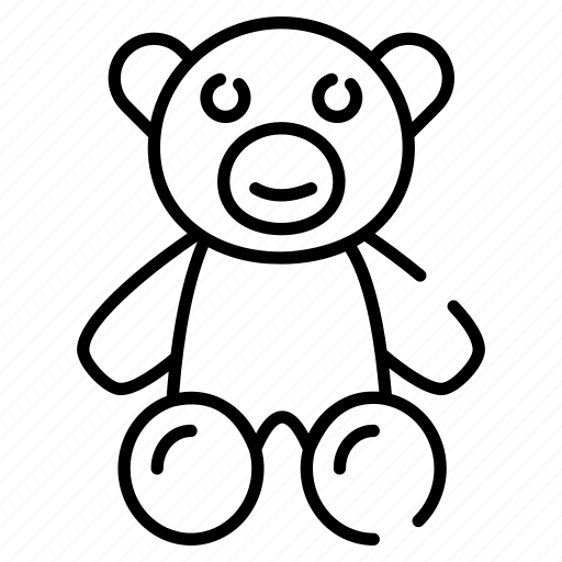Teddy, bear, childhood, toy, plaything, carton, stuffed icon - Download on Iconfinder