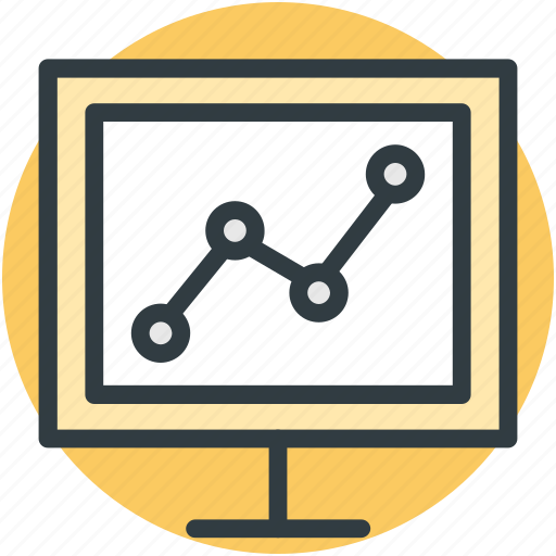 Graph, monitor screen, online graph, online presentation, statistics icon - Download on Iconfinder
