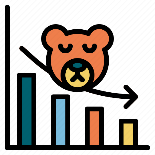 Trading, bearmarket, crisis, down, graph, stockmarket icon - Download on Iconfinder