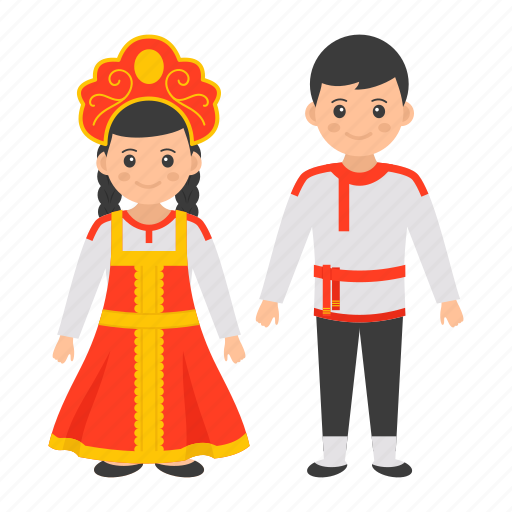 Traditional dress, russian people, sarafan, female, ethnic dress, cossack icon - Download on Iconfinder