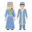 traditional dress, uzbekistan people, uzbeks, outfit, scarf, male, female 