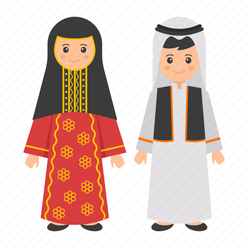 Traditional dress, bahrain, people, male, female, thobe icon - Download on Iconfinder