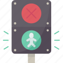 traffic, pedestrian, walking, light, signal