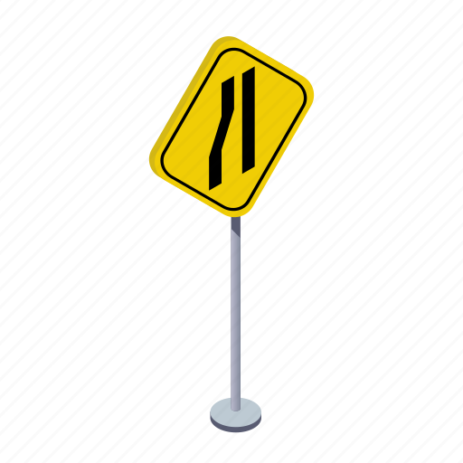 Arrow, direction, road, traffic sign, transportation, turn, warning icon - Download on Iconfinder
