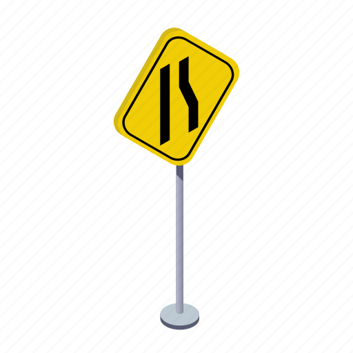 Arrow, left, road, traffic sign, transportation, turn, warning icon - Download on Iconfinder
