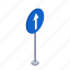 arrow, road, straight, traffic sign, transportation, turn, warning 