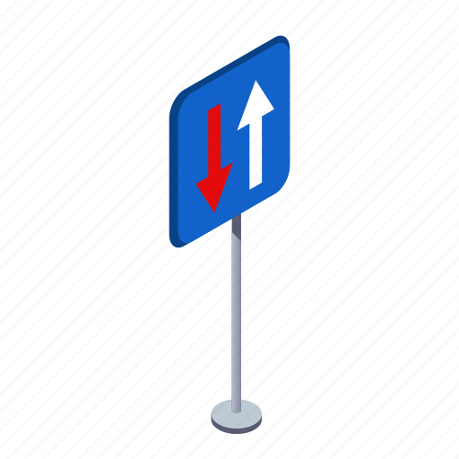 Arrow, one way, road, traffic sign, transportation, turn, warning icon - Download on Iconfinder