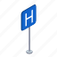 arrow, hospital, road, traffic sign, transportation, turn, warning 