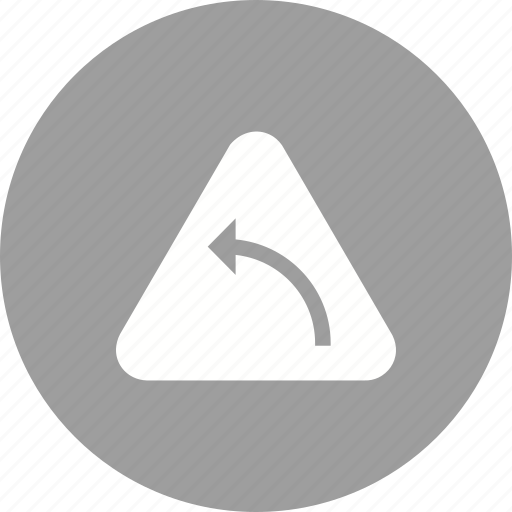 Arrow, curve, hazard, highway, left, safety, sign icon - Download on Iconfinder