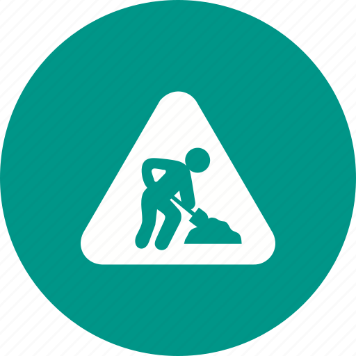 Construction, excavation, road, safety, sign, under, warning icon - Download on Iconfinder