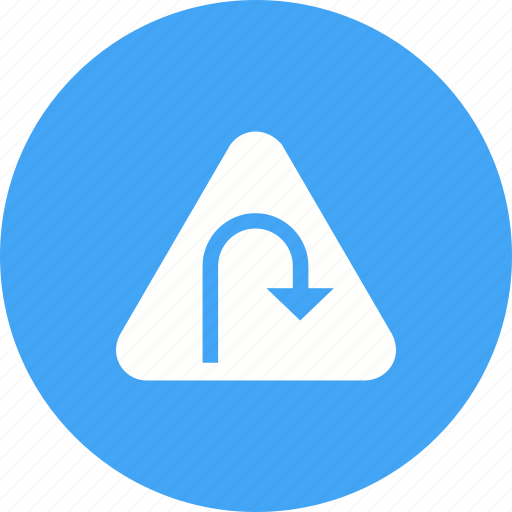 Arrow, road, sign, turn, u, u-turn, warning icon - Download on Iconfinder