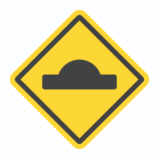 Hump, sign, traffic, warning icon - Download on Iconfinder