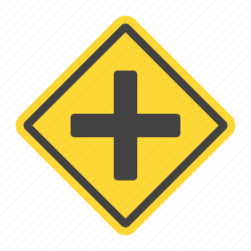 Crossing, intersection, sign, traffic icon - Download on Iconfinder
