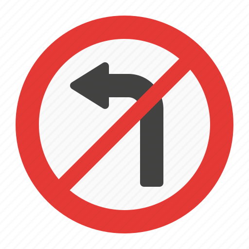 Left, no, sign, traffic, turn icon - Download on Iconfinder