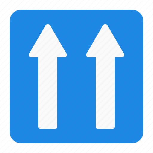 Sign, straight way, traffic, way icon - Download on Iconfinder