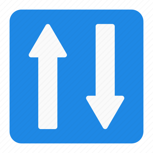Sign, traffic, two, way icon - Download on Iconfinder