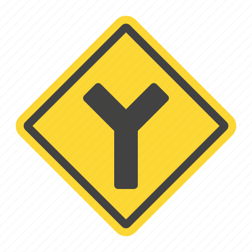 Crossing, junction, sign, traffic, y icon - Download on Iconfinder
