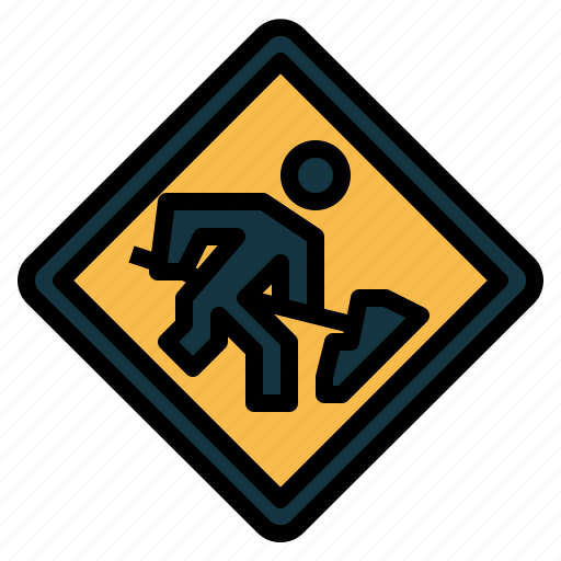 Road, work, signaling, sign, notice, traffic sign icon - Download on Iconfinder