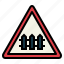level, crossing, signaling, road, sign, notice, traffic sign 