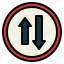 signaling, road, sign, arrow, one way, traffic sign 