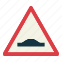 hump, signaling, road, sign, notice, traffic sign