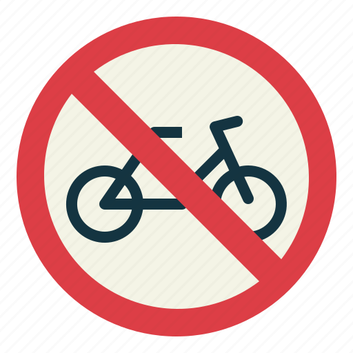 Cycling, signaling, road, sign, notice, traffic sign, no cycling icon - Download on Iconfinder