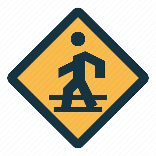 Pedestrian, crossing, signaling, road, sign, notice, traffic sign icon - Download on Iconfinder