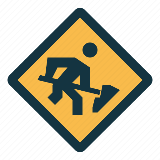 Signaling, sign, notice, traffic sign, road work icon - Download on Iconfinder