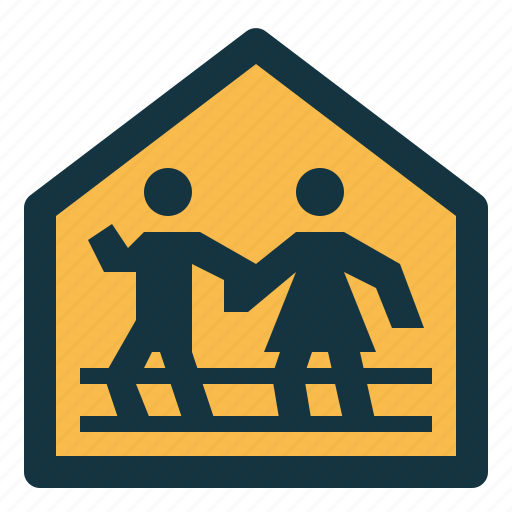 School, crossing, signaling, road, sign, notice, traffic sign icon - Download on Iconfinder