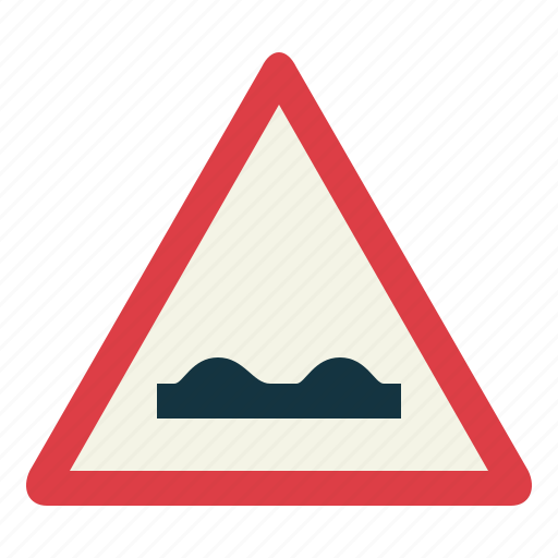 Uneven, road, signaling, sign, notice, traffic sign icon - Download on Iconfinder