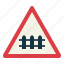 level, crossing, signaling, road, sign, notice, traffic sign 