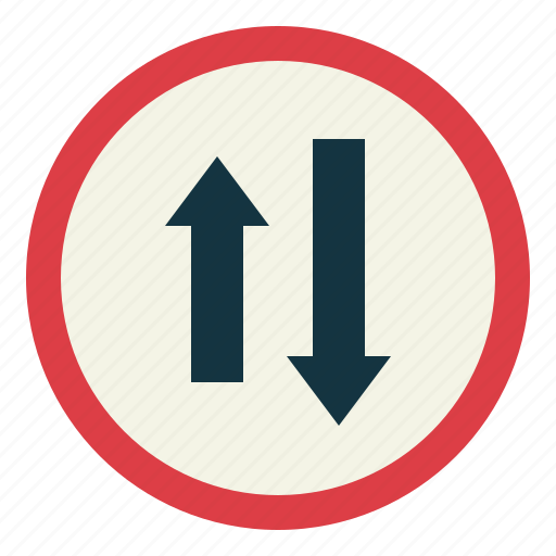 Signaling, road, sign, arrow, traffic sign, one way icon - Download on Iconfinder