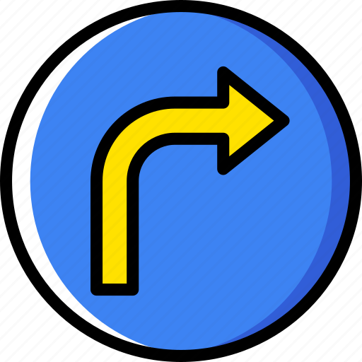 Right, sign, traffic, transport, turn icon - Download on Iconfinder