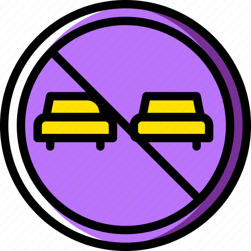 Forbidden, overtaking, sign, traffic, transport icon - Download on Iconfinder
